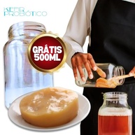 Kombucha Tradicional Scoby Colônia Viva Chá Fermentado Natural + Vidro 500ml com Tampa Original Caseiro Artesanal Probiótico Saudável Detox - imagem 2