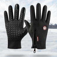Luva de Moto Neoprene Térmica Impermeável com Touch Screen e Zíper - Preta - imagem 2