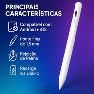 Caneta Stylus Touch Screen Universal para Celular, Tablet e iPad – Alta Precisão, Compatível com Android e iOS – Rejeição de Palma e Ponta Fina Sensível - imagem 3