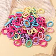 100 Faixas Elásticas Coloridas para Meninas – Tiaras e Scrunchies - imagem 1