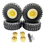 4x Pneus de Borracha Amarelos para SCX24 90081 - Tração e Estilo Off-Road - imagem 3
