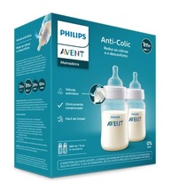 Kit Duplo Mamadeira Anti-Cólica 260ml Philips Avent SCY103/02 - Alívio Natural para Bebês Confortáveis - imagem 4
