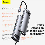 Baseus USB C Hub: Expanda seu MacBook com 4K HDMI e Leitor SD - imagem 2