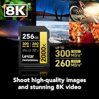 Lexar Professional 2000x SDHC/SDXC UHS-II 256GB GOLD: Velocidade e Desempenho Profissional - imagem 3