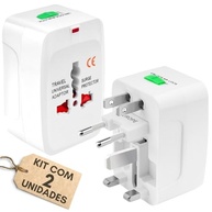 Kit 2 Adaptadores de Tomada Universal Premium: Conecte-se em Mais de 150 Países! - imagem 2