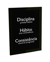Quadro Decorativo A4 Disciplina, Hábito e Consistência - Inspire-se com Frases Motivacionais - imagem 1