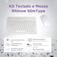 Kit Capa Slim para Xiaomi Redmi Pad SE 11": Película de vidro + Caneta Precision + Teclado e Mouse (Rhinow) (Azul Escuro) - imagem 5
