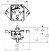 Disjuntor Blue Sea 7086 80A Panel Mount 285 Series: Segurança e Confiabilidade para seu Equipamento - imagem 3