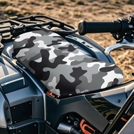 Capa de Assento SEANATIVE Camuflada Preta: Proteção Universal Impermeável e Antiderrapante para Quadriciclos e Motos - imagem 4