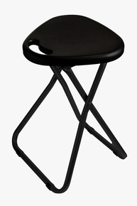 Secalux Banqueta Dobrável com Alça e Assento Preto – Linha Black | Conforto e Mobilidade em Qualquer Ambiente - imagem 1