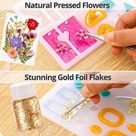 Piccassio Kit de Resina Epóxi para Iniciantes - 208 Peças com Moldes, Flores Secas e Ferramentas - imagem 5
