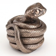 Veronese Design - Caixa de Armazenamento Secreto Cobra Enrolada em Bronze Fundido | Escultura de Decoração com Função Prática - imagem 3