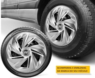 Jogo 4 Calotas Esportivas Nitro Prata Aro 14 - HB20 Hatch e Sedan - imagem 4