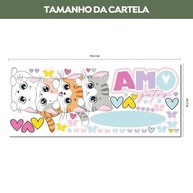 Adesivo Gatos Infantil Lavável - Decoração Segura e Criativa para Quartos de Bebês e Crianças - imagem 3