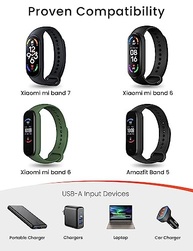Carregador Magnético USB Sinoacc 3.3m: Energia Rápida e Segura para Xiaomi Mi Band 7/6/5 e Amazfit Band 5 - imagem 3