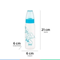 Mamadeira Fiona Silicone 240ml Azul - Segura, Macia e Anticólica - imagem 5