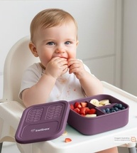 Lancheira Bento Box em Silicone Twibex Lilás - Prática, Segura e Versátil - imagem 3