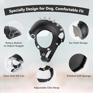 Capacete para Cães com Óculos Anti-UV e Viseira Pop-Up: Aventura Segura e Estilosa! - imagem 3