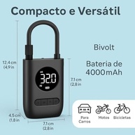 Compressor Portátil Digital com Lanterna LED: Calibragem Rápida e Segura para Pneus de Carro, Moto, Bike e Mais! - imagem 4