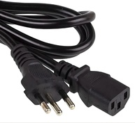 Cabo de Força Tripolar Universal 1,5m: Conexão Segura para PC, Monitor, TV e Mais (Bivolt) - imagem 1
