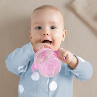 Copo MAM Starter 150ml Rosa - Transição Segura e Divertida para Bebês - imagem 4
