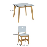 Mesa e Cadeiras Infantil Sofia: Diversão Segura! - imagem 2