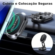 Suporte Magnético H'MASTON CJ-70: Navegação Segura e Livre com Rotação 360° - imagem 4