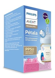 Mamadeira Philips Avent Pétala PPSU 125ml com Bico 0-3m - Segura, Antivazamento e Confortável - imagem 5