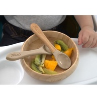 Colher de Bambu e Silicone para Bebê - Segura, Sustentável e Antimicrobiana - imagem 3
