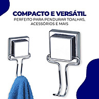 Gancho Toalha Banheiro: Fixação Fácil e Segura! - imagem 2