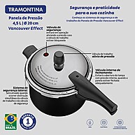 Panela de Pressão Tramontina 4,5L: Rápida e Segura! - imagem 2