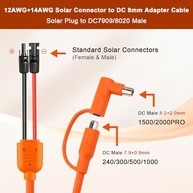 Cabo de Extensão Solar MOOKEERF 8mm CC: Potencialize Sua Energia Portátil com Conexão Segura - imagem 3