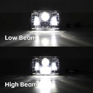 Faróis LED 4x6" Quadrados 12V 40W: Iluminação Potente e Segura para Peterbilt - imagem 5