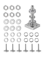 Kit 6 Parafusos T M6x35mm Inox 304 para Rack de Teto - Fixação Segura e Durável - imagem 2