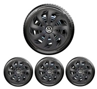 Jogo 4 Calotas Esportivas Velox Aro 15 Preto Fosco para Volkswagen - Design Moderno e Fixação Segura - imagem 1