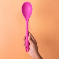 Colher de Silicone Premium Mozcada Rosa - Segura, Elegante e Versátil - imagem 2