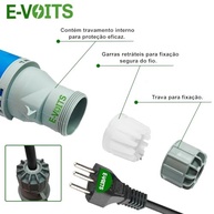 Adaptador 32A Plug Industrial para Carregador de Carro Elétrico - Conexão Segura em Tomadas 10A/20A - imagem 5