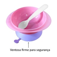 Tigela com Ventosa Decorada Minnie Baby - Segura e Divertida para Refeições - imagem 2