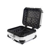 Bau de Moto Traseiro 22L Alumínio Universal Anti-Roubo Prata Tronos - Segurança e Estilo - imagem 2