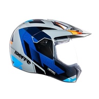 Capacete Moto Bieffe 3sport React Cinza Azul Brilhante - Segurança e Estilo na Estrada - imagem 2