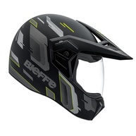 Capacete Moto Bieffe 3Sport Horizon Preto Fosco Amarelo: Segurança e Estilo na Estrada - imagem 1