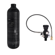 Tanque de Ar HPA TUXING 1.1L Fibra de Carbono 4500psi - Potência e Segurança para Paintball e PCP - imagem 2
