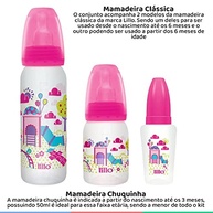 Kit 3 Mamadeiras Evolução Divertida 50/120/240ml Rosa - Lillo | Segurança e Conforto para Bebês - imagem 3