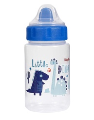 Copo Infantil com Tampa e Válvula 340ml Dinossauro Azul - Segurança e Diversão para Bebês +6m - imagem 1