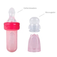 Kit Porta Frutinha e Colher Dosadora Rosa - Segurança e Praticidade na Alimentação do Bebê - imagem 3