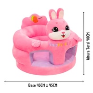 Almofada Infantil de Apoio Coelha Happy Day - Segurança e Conforto para Bebês Sentarem - imagem 3