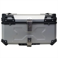Bau de Moto 60L Universal em Alumínio Anti-Roubo - Segurança e Estilo (Prata) - imagem 1