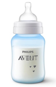 Mamadeira Anti-Cólica Philips Avent 260ml Azul Decorada Elefante - Conforto e Segurança para Bebês - imagem 1