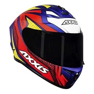 Capacete Axxis Draken Tracer Azul/Vermelho/Amarelo Fosco - Segurança e Estilo para Sua Pilotagem - imagem 3