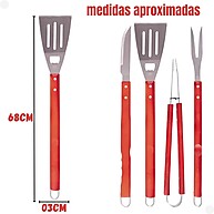 Kit Churrasco Mor 4 Peças: Sua Brasa com Segurança! - imagem 2